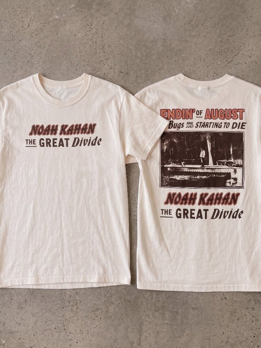 Noah Kahan The Great Divide Tour 2026 T-Shirt Endin' Of August